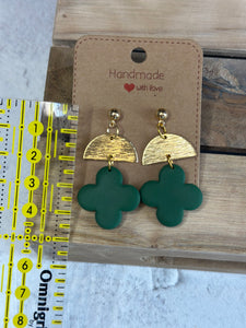 Ohrstecker -Gold/Green -