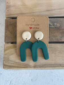 Ohrstecker -Rainbow/green-