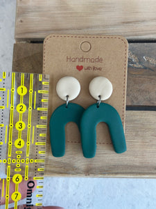 Ohrstecker -Rainbow/green-