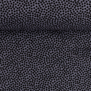 Baumwolle Dotty kleine Punkte 2mm grau /schwarz