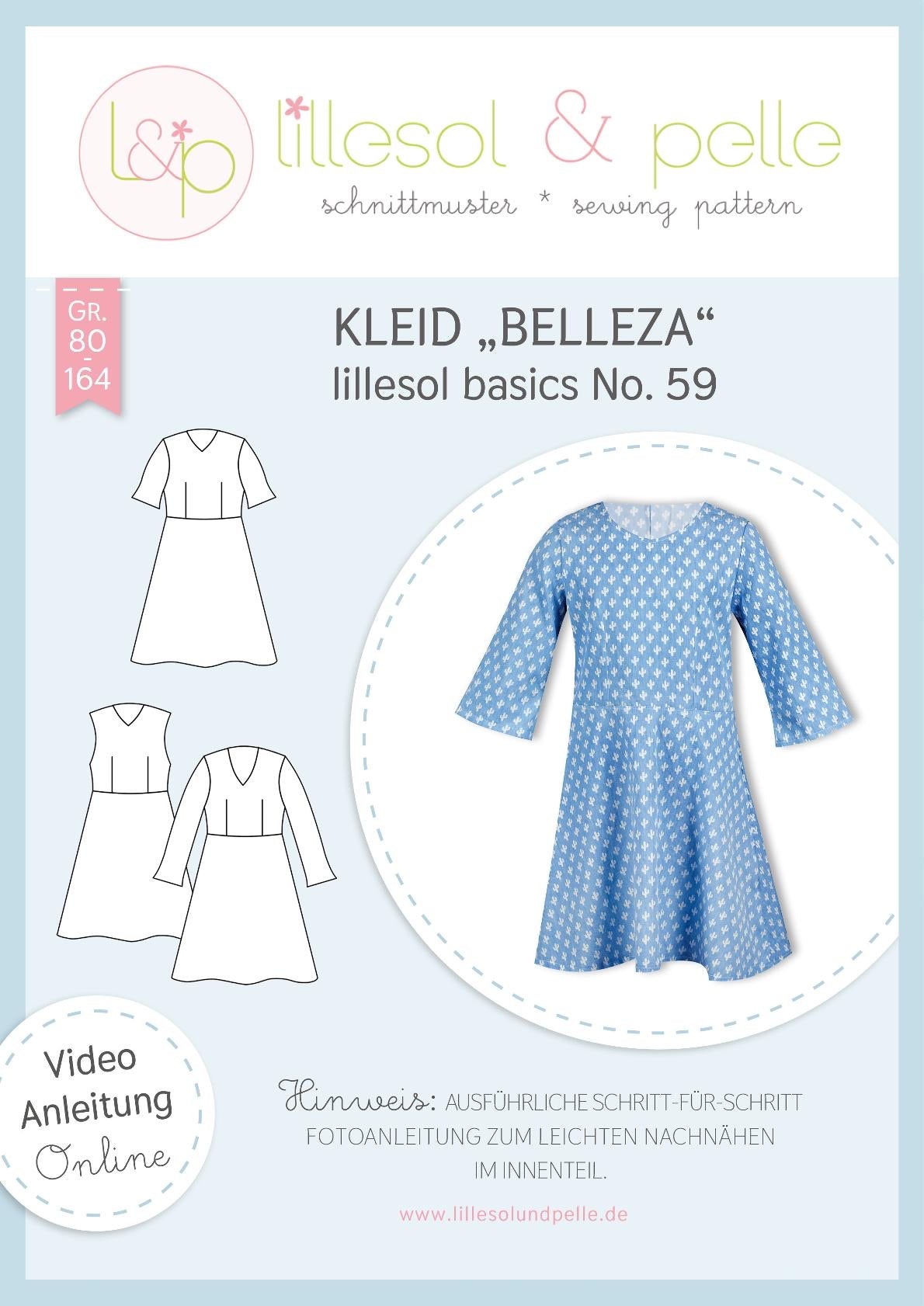 Kinder Schnittmuster lillesoll Kleid  „Belleza“ No.59