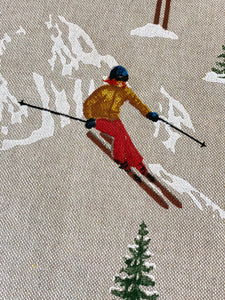Canvas Leinenoptik „Ski“