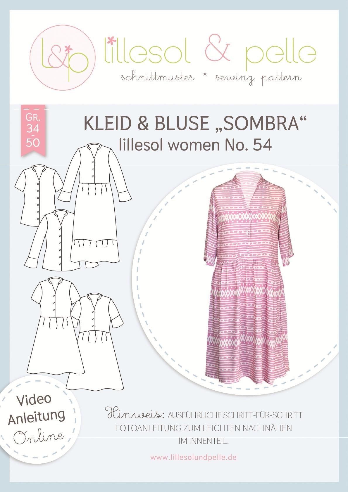 Schnittmuster lillesoll Kleid & Bluse „Sombra“ No.54