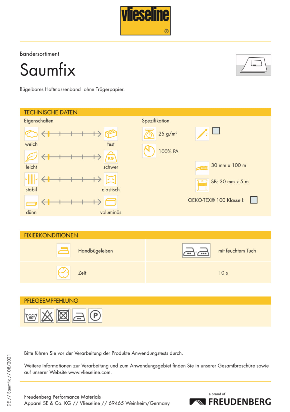 Vlieseline Saumfix T30 30mm x 5m