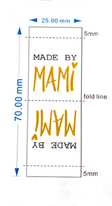 Etikette „Made by Mami“ Weblabel 5x