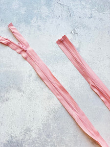 Reißverschluss teilbar 80cm Lachs- rosa